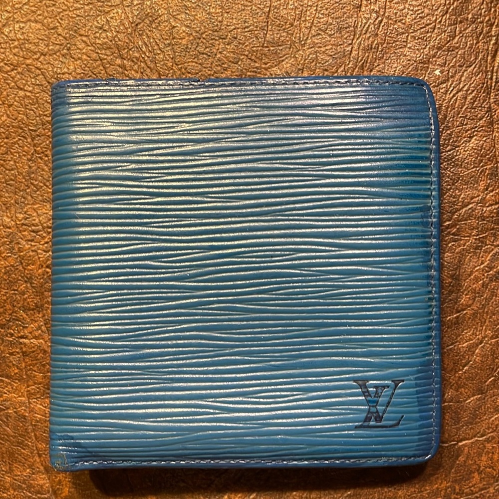 Louis Vuitton Blue Epi Wallet